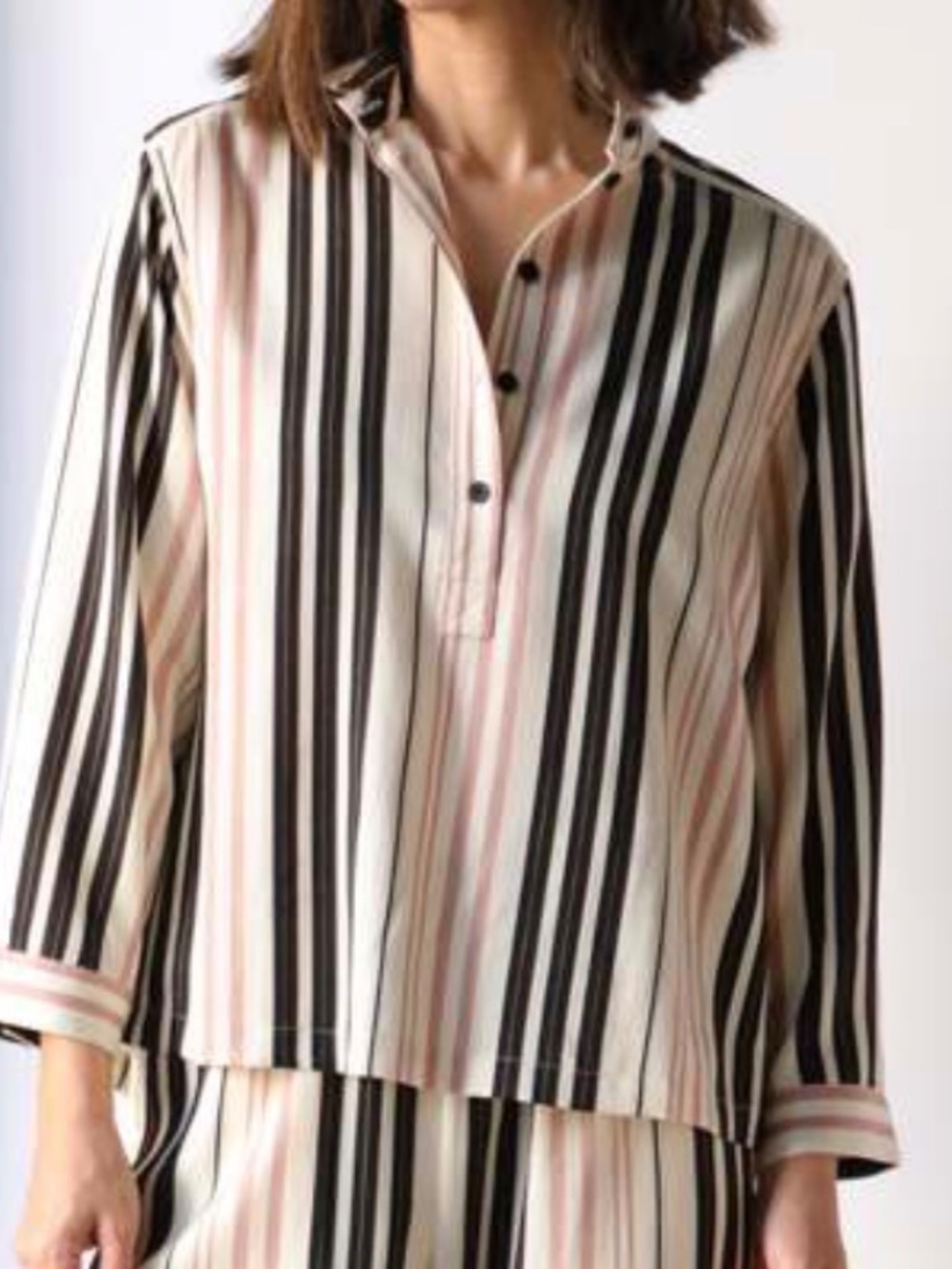 Raquel Allegra Ghana Blouse in Savanah Ecru Size S